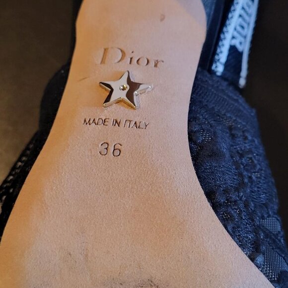DIOR J'ADIOR Lace Mesh Slingback Pumps US Size 6.5 - Picture 8 of 10